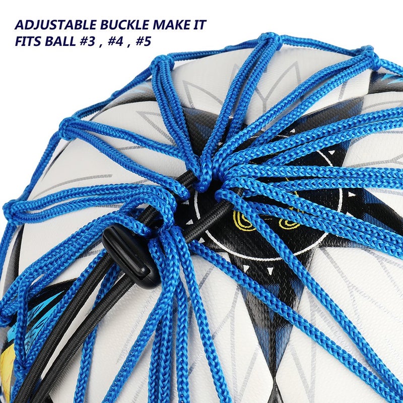 PodiuMax Hands-Free Soccer Kick/Throw Trainer, New Ball Locked Net Design, Adjustable Waist Belt & Cord Suit for All Levels (Fits Ball Size 3, 4, 5) - Image 2